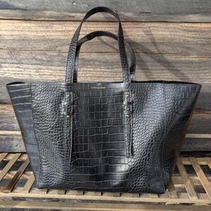 Love & Lore Croc-Embossed Tote Bag – Indigo